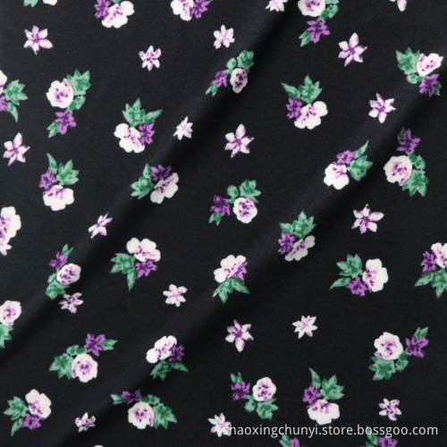 Small Beautiful Flower Pattern Suitable For Summer T-shirt/dress Printed Two Side Peach Single Jersey Fabric